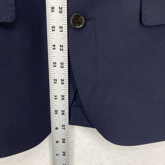 J.Crew Kenmare Suit Jacket Blazer Mens 34S Blue Wool Loro Piana 2 Button Formal - Picture 13 of 16